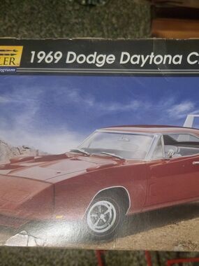 1969 Dodge Daytona Charger Model Kit - Red All Parts Are Still In Plastic